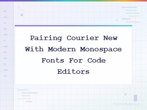 Courier New Meets Modern Monospace: Ideal Code Editor Font Pairings